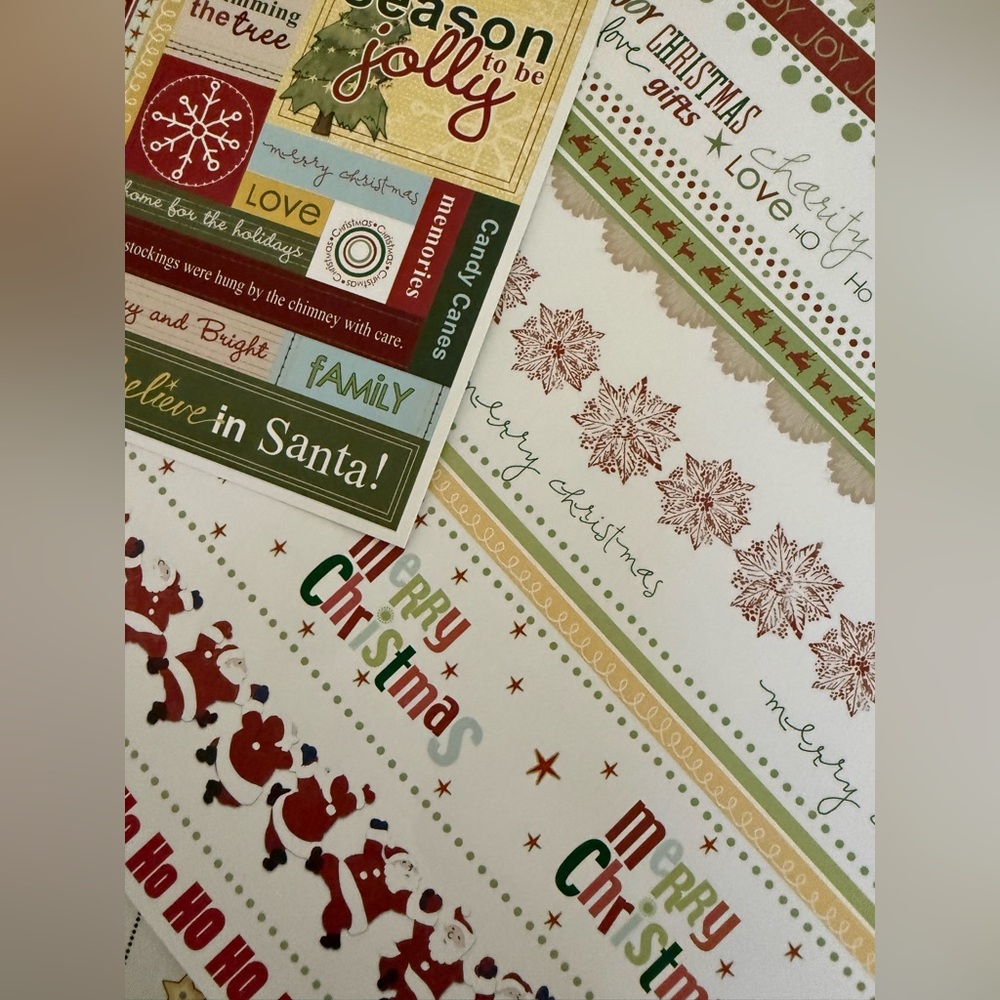 🆕🎅🏻 ADORNIT “CHRISTMAS TRADITION” CARDSTOCK STICKERS & MATCHING PAPER. - Picture 4 of 8